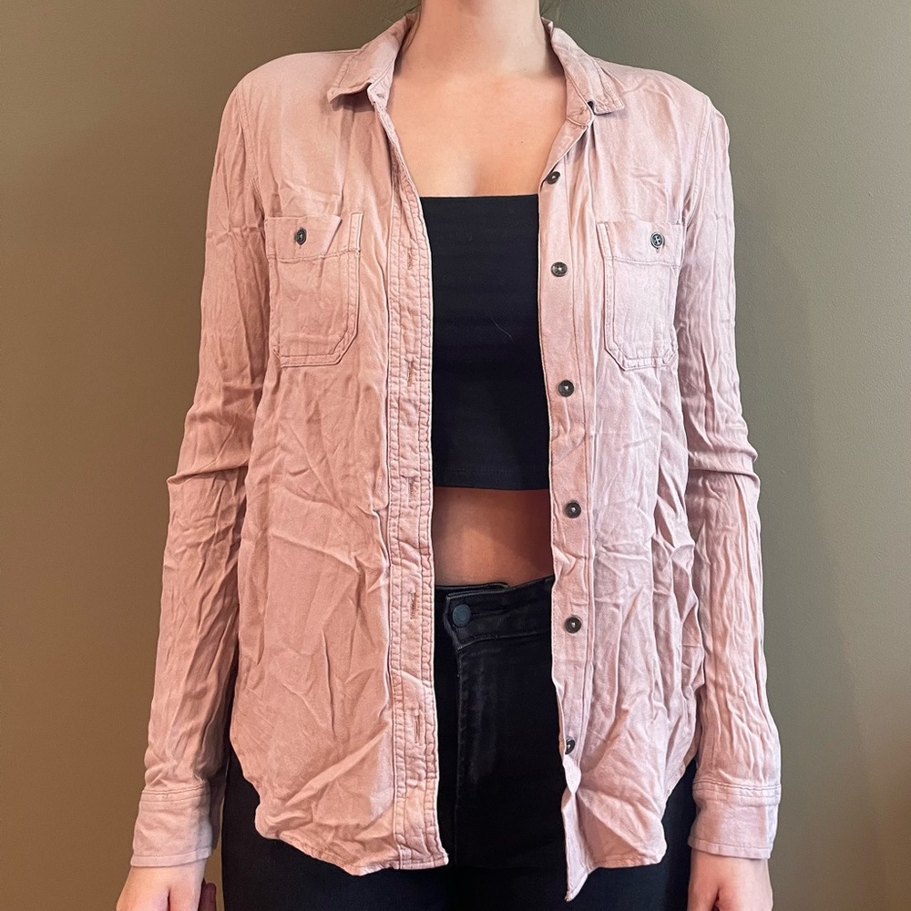 Mudd Blush Button Down Collared Shirt.